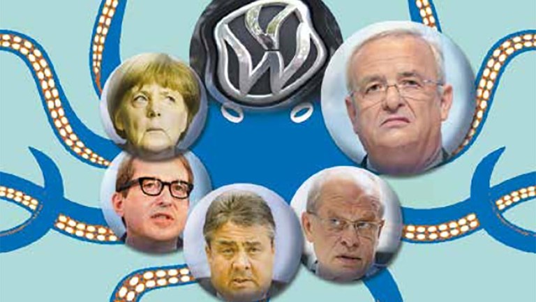 Broschüre "VW-Krise – wie Automonopole mit Hilfe des Staates Milliardenprofite durch höchst kriminelle Machenschaften einstreichen"