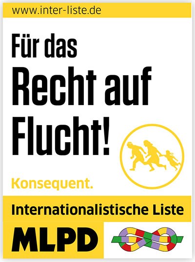 Attacke gegen das Plakat „Recht auf Flucht“ 