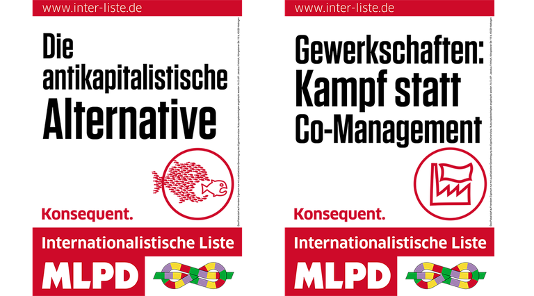 Plakate der Internationalistischen Liste