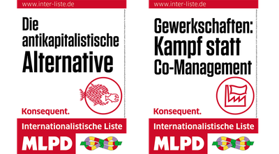 Plakate der Internationalistischen Liste
