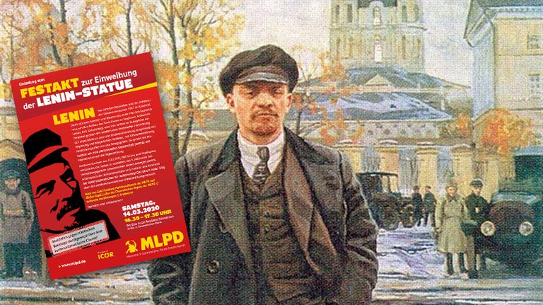 Festakt zur Einweihung der Lenin-Statue