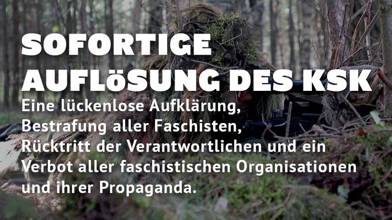 MLPD fordert Auflösung des gesamten KSK – einer staatlich ausgerüsteten und finanzierten faschistischen Terror-Organisation