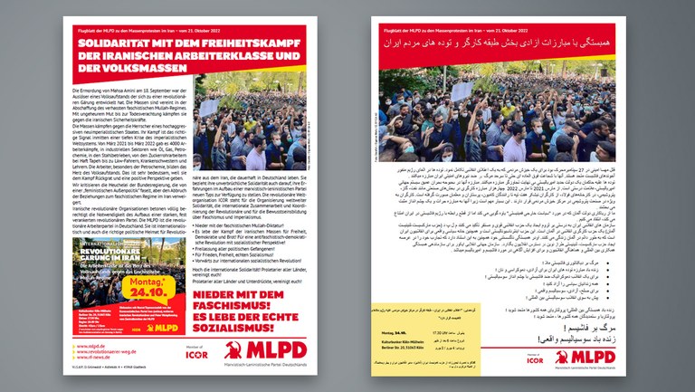 Solidarität mit dem Freiheitskampf der iranischen Arbeiterklasse und der Volksmassen