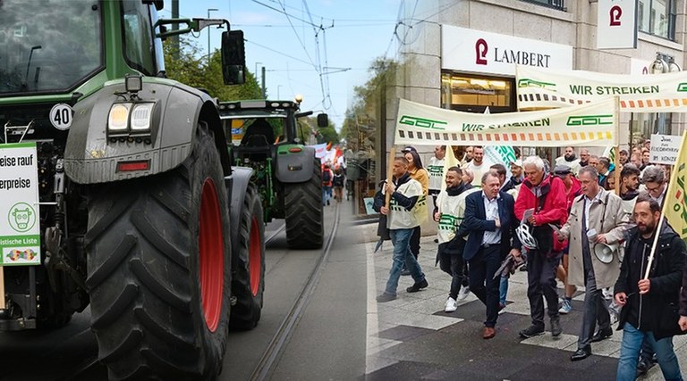 Arbeiter und Bauern Hand in Hand: Gegen Regierung, rechte „Opposition“ und Monopole!