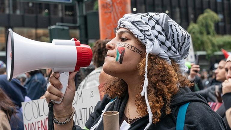 MLPD protestiert gegen Massaker Israels in Gaza