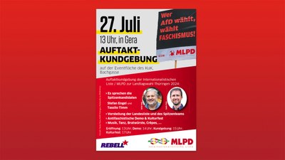Wahlkampfauftakt der MLPD in Gera