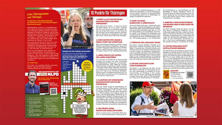 Wahlzeitung zur Landtagswahl in Thüringen
