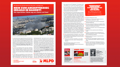 Nein zum Angriffskrieg Israels in Nahost!