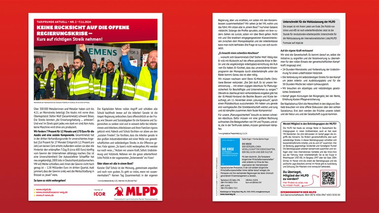 Keine Rücksicht auf die offene Regierungskrise – Kurs auf richtigen Streik nehmen!