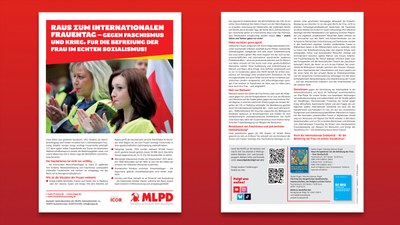 Gegen Faschismus und Krieg, für die Befreiung der Frau im echten Sozialismus!