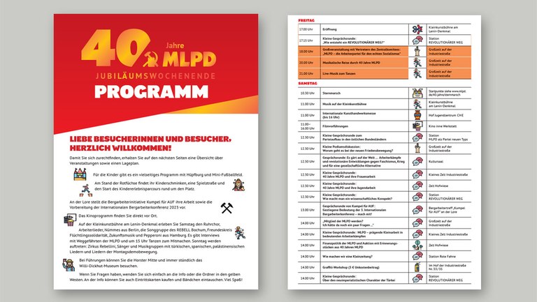 Programm des Jubiläumswochenende