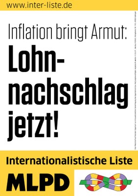 Inflation bringt Armut - Lohnnachschlag jetzt!