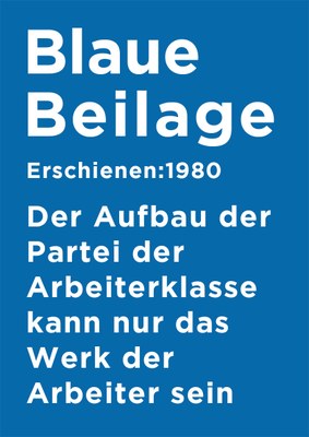 Der Aufbau der Partei der Arbeiterklasse kann nur das Werk der Arbeiter sein