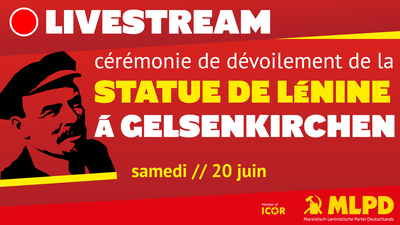 Cérémonie de dévoilement de la STATUE DE LÉNINE