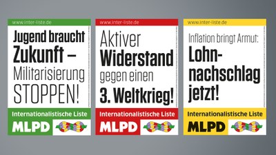 Wahlplakate zur Landtagswahl