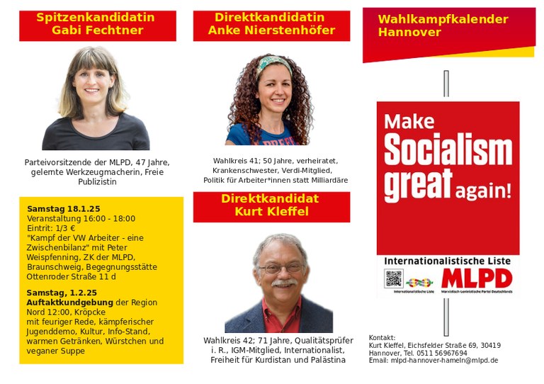 Wahlkampf Kalender 2025