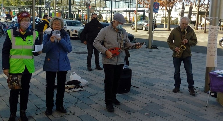 Umweltkampftag am 14.11.2020 in Böblingen: Kämpferische Kundgebung trotz absurder Schikanen der Stadtverwaltung