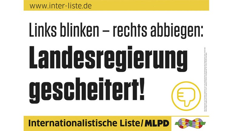 Links blinken - rechts abbiegen: Landesregierung gescheitert!