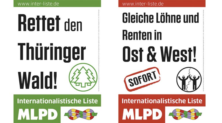 Thürigen Landtagswahl Plakate