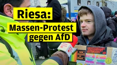 Riesa: Antifaschistische Blockaden gegen die faschistische AfD