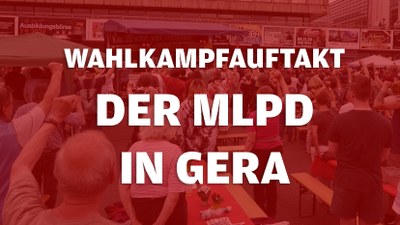 Wahlkampfauftakt zur Landtagwahl in Thüringen in Gera
