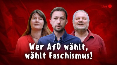 "Wer AfD wählt, wählt Faschismus!"  mit Stefan Engel, Ilka May und Tassilo Timm